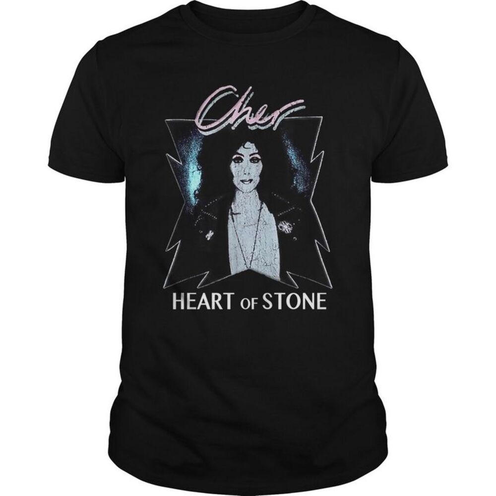 Cher Unisex Adult Heart of Stone Cotton T-Shirt / Black